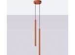 Lampada A Sospensione Pastelo 2 Rosso Ocra 2Xg9 8W Acciaio 104X15X15Cm Sollux Lighting