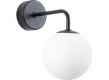 Lampada Da Parete Astral 1 Nero 1Xg9 8W Acciaio/Vetro 21X22X10Cm Sollux Lighting