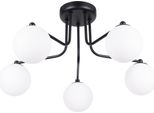 Lampadario Astral 5 Nero 5Xg9 8W Acciaio/Vetro 29X64X58Cm Sollux Lighting