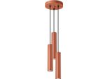Lampada A Sospensione Lagos 3P Rosso Ocra 3Xgu10 10W Acciaio 108X19.5X19.5Cm Sollux Lighting