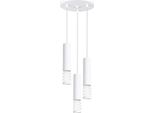 Lampada A Sospensione Lami 3P Bianco 3Xgu10 10W Acciaio 125X25X25Cm Sollux Lighting