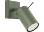 Lampada Da Parete Ring Verde Oliva 1Xgu10 10W Acciaio 8X16X8Cm Sollux Lighting