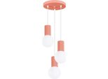 Lampada A Sospensione Halo 3P Pesca 3Xg9 8W Alluminio/Vetro 125X25X25Cm Sollux Lighting