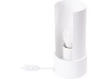 Lampada Da Tavolo Flash Bianco 1Xe27 15W Acciaio 21X10X10Cm Sollux Lighting