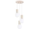 Lampada A Sospensione Halo 3P Beige 3Xg9 8W Alluminio/Vetro 125X25X25Cm Sollux Lighting