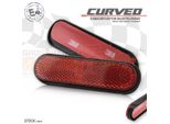 Riflettore Adesivo A Forcella Curvo Arrotondato Rosso
