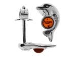 Paar Ohrstecker Ostsee-Schmuck "Ostsee-Schmuck Ohrstecker Delphin Ohrstecker Delphin", Weiß, Ohrringe, Damen, 11 X 6Mm, Silber 925 (Sterlingsilber)