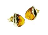 Paar Ohrstecker Ostsee-Schmuck "Ostsee-Schmuck Ohrstecker Jeska Ohrstecker Jeska", Gelb, Ohrringe, Damen, 12X10Mm, Gelbgold 333