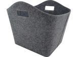Allzweckkorb Firefix "Kaminholztasche", Grau, B:46Cm H:46Cm T:41Cm, Filz, Aufbewahrungsboxen, Allzweckkorb