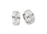 Paar Creolen Firetti "Schmuck Geschenk Silber 925 Ohrschmuck Ohrringe", Silber (Silberfarben, Kristallweiß, Kristallweiß), Ohrringe, Damen, 13Mm, Silber 925 (Sterlingsilber), Mit Zirkonia (Synth.)