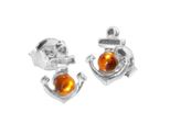 Paar Ohrstecker OSTSEE-SCHMUCK "Ostsee-Schmuck Ohrstecker Anker Ohrstecker Anker", Weiß, Ohrringe, Damen, 9 X 6Mm, Silber 925 (Sterlingsilber)
