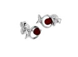 Paar Ohrstecker OSTSEE-SCHMUCK "Ostsee-Schmuck Ohrstecker Fisch Ohrstecker Fisch", Weiß, Ohrringe, Damen, 9 X 7Mm, Silber 925 (Sterlingsilber)
