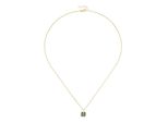 Goldkette Luigi Merano "Kleeblatt-AnhäNger Mit Malachit, Gold 375", GrüN, Halsketten, Damen, 45Cm, Gelbgold 375, Goldkette