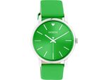 Quarzuhr OOZOO, grün, Armbanduhren, Damen, Armbanduhr, Damenuhr, Lederarmband