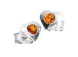 Paar Ohrstecker OSTSEE-SCHMUCK "Ostsee-Schmuck Ohrstecker Herz Ohrstecker Herz", Weiß, Ohrringe, Damen, 7 X 7Mm, Silber 925 (Sterlingsilber)