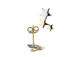 Paar Ohrstecker Jobo "Stern-Ohrringe", Gold (Gelbgold 333), Ohrringe, Damen, Gelbgold 333, 333 Gold Bicolor