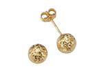 Paar Ohrstecker FIRETTI Schmuck Geschenk Gold 375 Ohrschmuck rund diamantiert Gr. 6, gold (goldfarben), Ohrringe, Damen, 6, Gelbgold 375