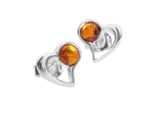 Paar Ohrstecker OSTSEE-SCHMUCK "Ostsee-Schmuck Ohrstecker Herz Ohrstecker Herz", Weiß, Ohrringe, Damen, 9 X 8Mm, Silber 925 (Sterlingsilber)