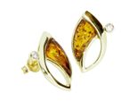 Paar Ohrstecker Ostsee-Schmuck "Ostsee-Schmuck Ohrstecker Antonia Ohrstecker Antonia", Gelb, Ohrringe, Damen, 19 X 11Mm, Gelbgold 333