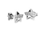 Paar Ohrstecker OSTSEE-SCHMUCK "Ostsee-Schmuck Ohrstecker Stern Ohrstecker Stern", Weiß, Ohrringe, Damen, 8 X 8Mm, Silber 925 (Sterlingsilber)