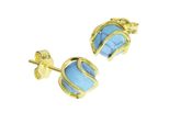 Paar Ohrstecker OSTSEE-SCHMUCK "Ostsee-Schmuck Ohrstecker GoldkäFig Ohrstecker GoldkäFig", Gelb, Ohrringe, Damen, 75Mmdurchmesser, Gelbgold 333