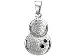 KettenanhäNger Jobo "AnhäNger Mit Schwarzen Zirkonia", Silber (Silber 925, Schwarz), SchmuckanhäNger, Damen, Silber 925 (Sterlingsilber), KettenanhäNger, 925 Silber