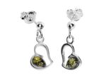 Paar OhrhäNger OSTSEE-SCHMUCK "Ostsee-Schmuck OhrhäNger Herz OhrhäNger Herz", Weiß, Ohrringe, Damen, 19 X 9Mm, Silber 925 (Sterlingsilber)