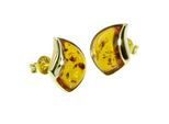 Paar Ohrstecker Ostsee-Schmuck "Ostsee-Schmuck Ohrstecker Jula Ohrstecker Jula", Gelb, Ohrringe, Damen, 14X11Mm, Gelbgold 333