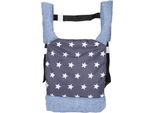 Puppen Bauchtrage CHIC2000 "Sternchen", Blau (Sternchen Blau), Puppenausstattungen, Kinderb:31Cm H:3Cm T:31Cm, Polyester, B:31Cm H:3Cm T:31Cm