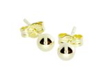 Paar Ohrstecker OSTSEE-SCHMUCK "Ostsee-Schmuck Ohrstecker Kugel 4 Mm Ohrstecker Kugel 4 Mm", Gelb, Ohrringe, Damen, 4Mm Rund, Gelbgold 333