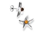 Paar Ohrstecker OSTSEE-SCHMUCK "Ostsee-Schmuck Ohrstecker Seestern Ohrstecker Seestern", Weiß, Ohrringe, Damen, 14X14Mm, Silber 925 (Sterlingsilber)