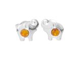 Paar Ohrstecker OSTSEE-SCHMUCK "Ostsee-Schmuck Ohrstecker Elefant Ohrstecker Elefant", Weiß, Ohrringe, Damen, 9 X 7Mm, Silber 925 (Sterlingsilber)