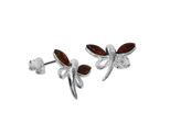 Paar Ohrstecker OSTSEE-SCHMUCK "Ostsee-Schmuck Ohrstecker Schmetterling Ohrstecker Schmetterling", Weiß, Ohrringe, Damen, 15 X 11Mm, Silber 925 (Sterlingsilber)