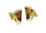 Paar Ohrstecker Ostsee-Schmuck "Ostsee-Schmuck Ohrstecker Ilga Ohrstecker Ilga", Gelb, Ohrringe, Damen, 13 X 10Mm, Gelbgold 333
