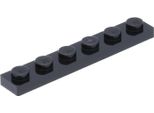 Piastra Lego® 1X6 3666 - 100 Pezzi Nero