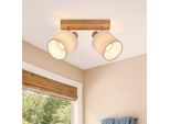 Zmh Plafoniera 2 Fiamme Nera - Faretto Da Soffitto Vintage Faretto Da Soffitto Led Faretto Da Parete Orientabile 350° E14 (Senza Lampadina)