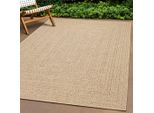 The Living Store Tappeto 160X230 Cm Effetto Juta Per Interni Ed Esterni