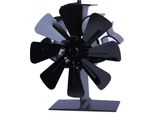 Inf Ventilatore Stufa Per Una Migliore Distribuzione Del Calore, 8 Pale Nero