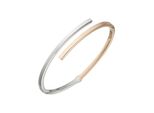 Armreif Jobo, Silber (Silber 925), ArmbäNder, Damen, Silber 925 (Sterlingsilber), Armreif, Oval 925 Silber Bicolor RoséGold Vergoldet