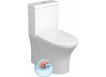 Wc Combinato Leon, Senza Bordo, Scarico Verticale/Orizzontale, Bianco