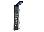 Pannello Doccia A Led, Soffione A Pioggia A Cascata, Getti Massaggianti Spa, Nero 8004