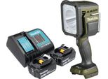 Makita Dml 812 Sf Faretto Portatile A Batteria 18 V 1250 Lm Led Verde Oliva Avventura Outdoor Edizione Speciale + 2X Batteria Ricaricabile 3,0 Ah + Caricabatterie