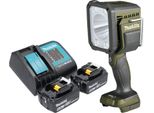 Makita Dml 812 Sg Faretto Portatile A Batteria 18 V 1250 Lm Led Verde Oliva Avventura Outdoor Edizione Speciale + 2X Batteria Ricaricabile 6,0 Ah + Caricabatterie