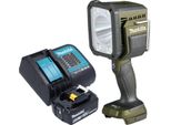 Makita Dml 812 SG1 Lampada A Mano A Batteria 18 V 1250 Lm Led Verde Oliva Avventura Outdoor Edizione Speciale + 1X Batteria Ricaricabile 6,0 Ah + Caricabatteria