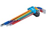 Bgs Set Di Chiavi Esagonali Multicolore A Bussola Esagonale Extra Lunga 1,5 - 10 Mm 9 Pz - 74456