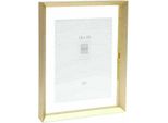 Deknudt S028A1 Cornice In Vetro Oro Alluminio Striscia Galleggiante Effetto Foto 13X18Cm 18X24Cm