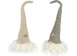 Gnomo Decorativo In Feltro Marrone Beige Decorazione Da Tavolo Decorazione Natalizia 28 Cm Set Di 2