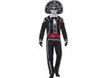 Smiffys - Set Di Costumi "Deluxe"" Per Uomo - Giorno Dei Morti SM2259 (Xl Regular) (Nero)"