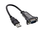 Inline® Adattatore Usb 2.0 A / Seriale RS232 Sub-D 9Pin Maschio, Cavo 0,25M