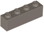 Lego® 100 Pezzi 3010 Mattoncini 1X4 Parte Basic 100 Grigio Scuro